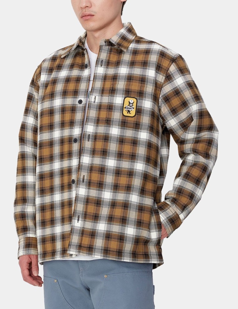 Camisa CARHARTT WIP monahan shirt jac hamilton brown